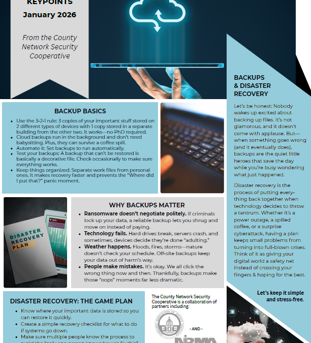 Cyber Security Keypoints from the County Network Security Cooperative